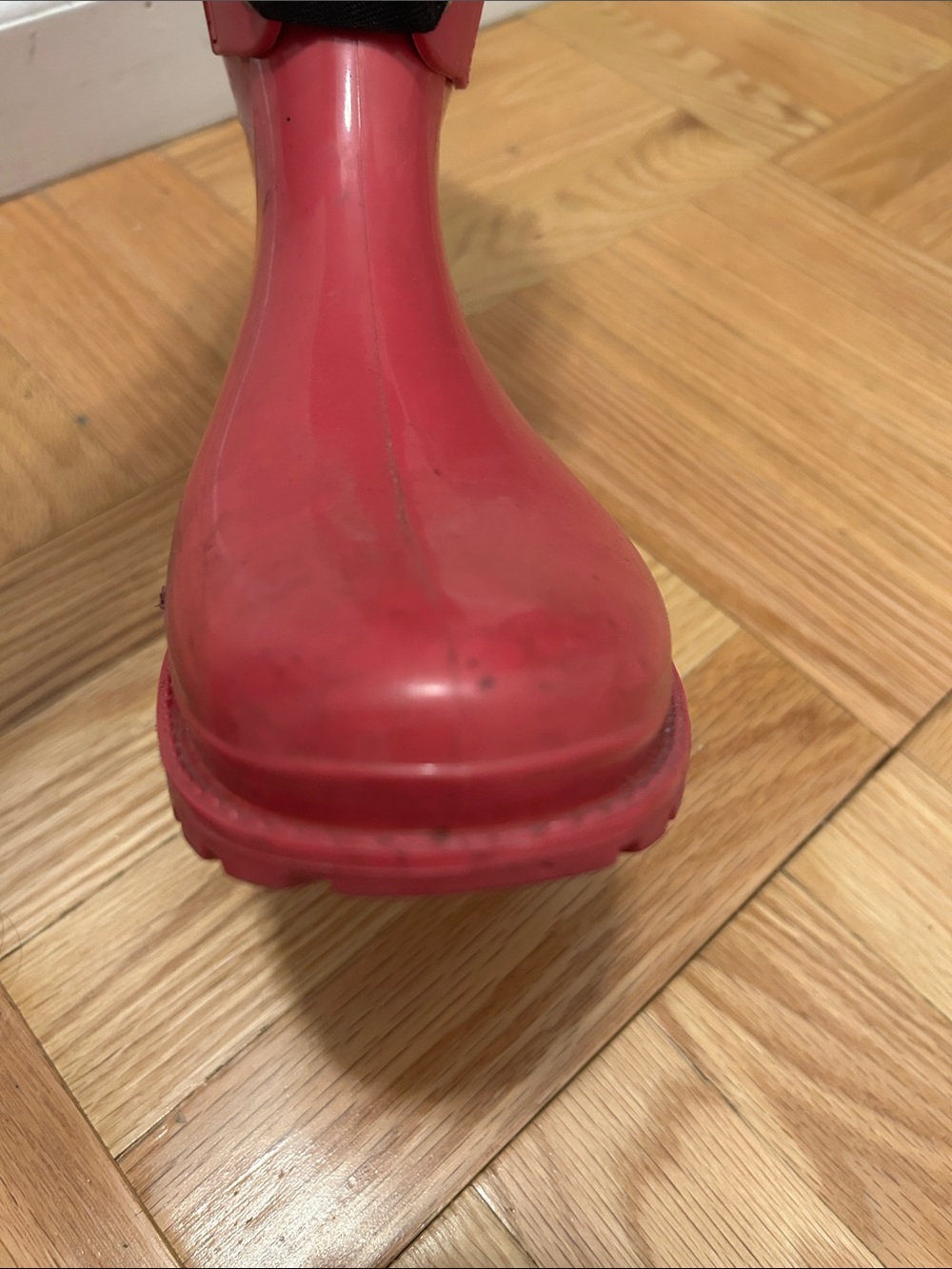 RED Valentino Hot Pink Lace-Up Rain Boots - Picture 15 of 16